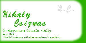 mihaly csizmas business card